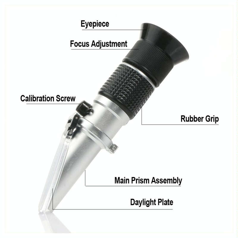 RZ117 Optical Brix Meter Handheld High Concentration Brix Meter Honey Sugar Meter 0-90 Range