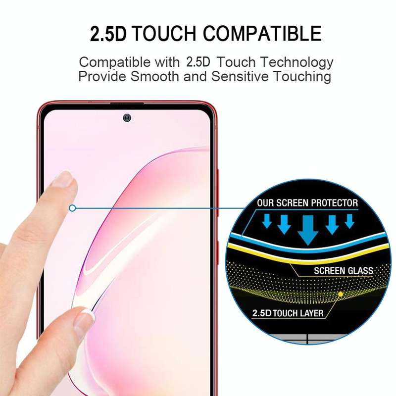 For Galaxy Note 10 Lite Full Glue Full Cover Screen Protector Tempered Glass Film