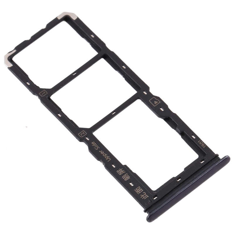 For Vivo U3x / U10 SIM Card Tray + SIM Card Tray + Micro SD Card Tray (Black)