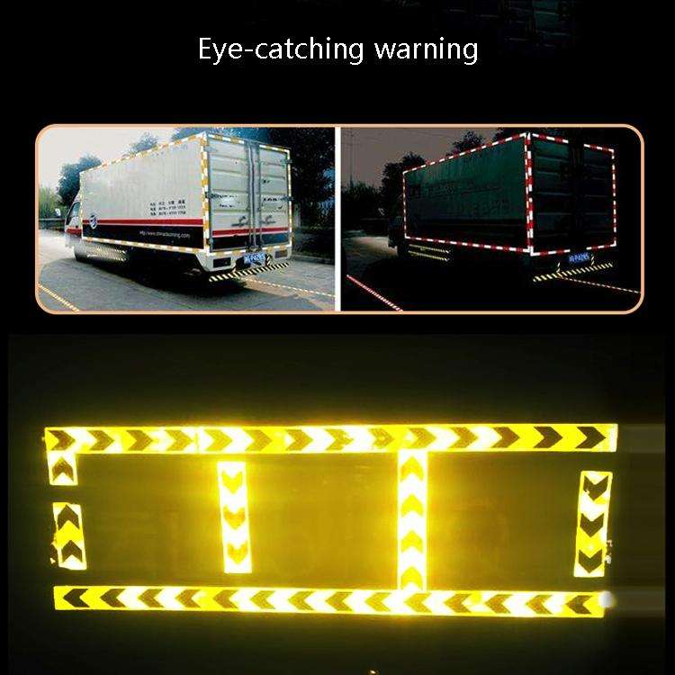 PVC Crystal Color Arrow Reflective Film Truck Honeycomb Guidelines Warning Tape Stickers 5cm x 25...