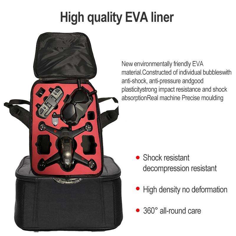 For DJI FPV Combo Backpack Storage Box Shockproof Wear-resistant Splash-proof Nylon Cloth Bag Han...