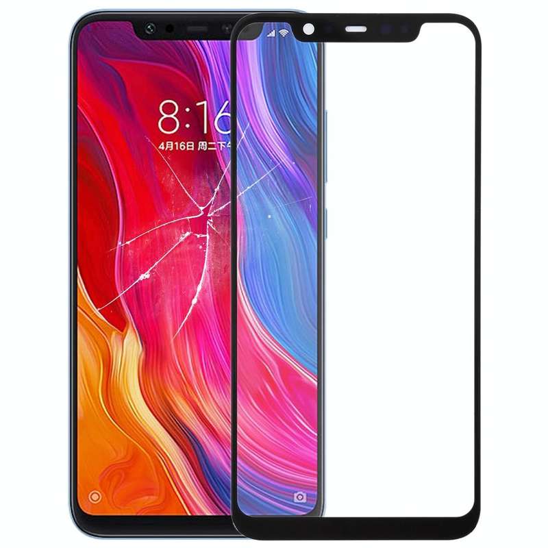 Front Screen Outer Glass Lens for Xiaomi Mi 8(Black)