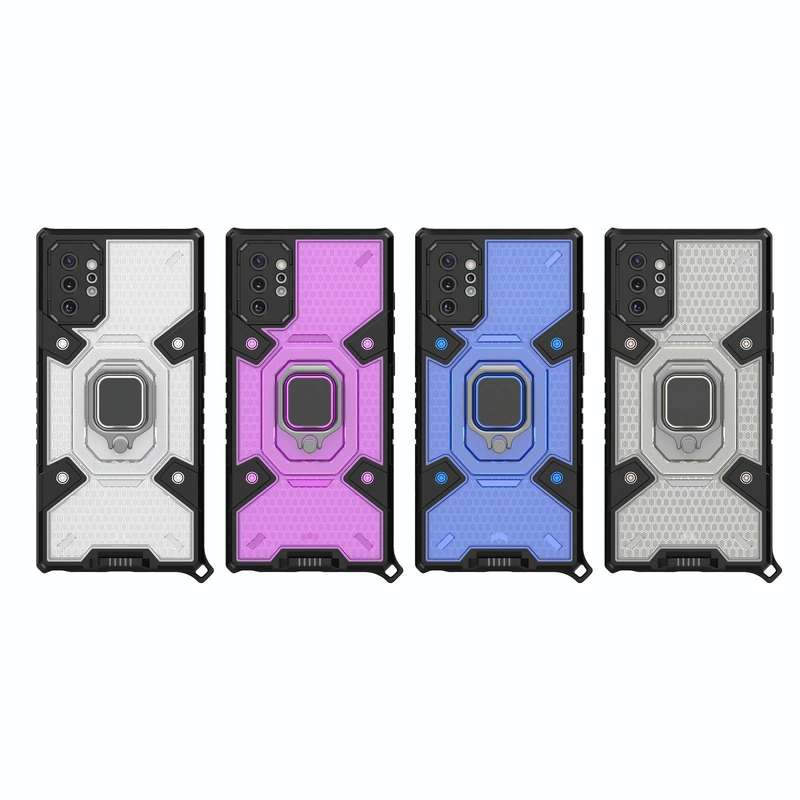 For Samsung Galaxy Note10+ Space PC+TPU Ring Holder Protective Case(Silver)