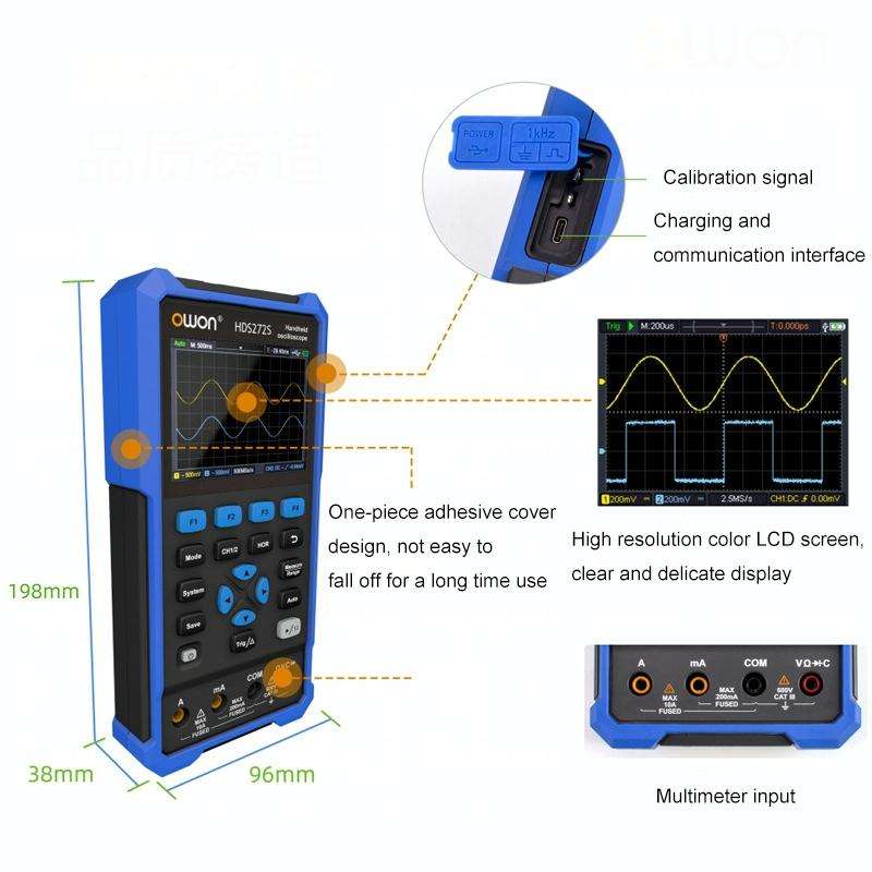 OWON VC101A (3 3/4) Oscilloscope Signal Source Multifunctional All-in-one Multimeter HDS242 With ...
