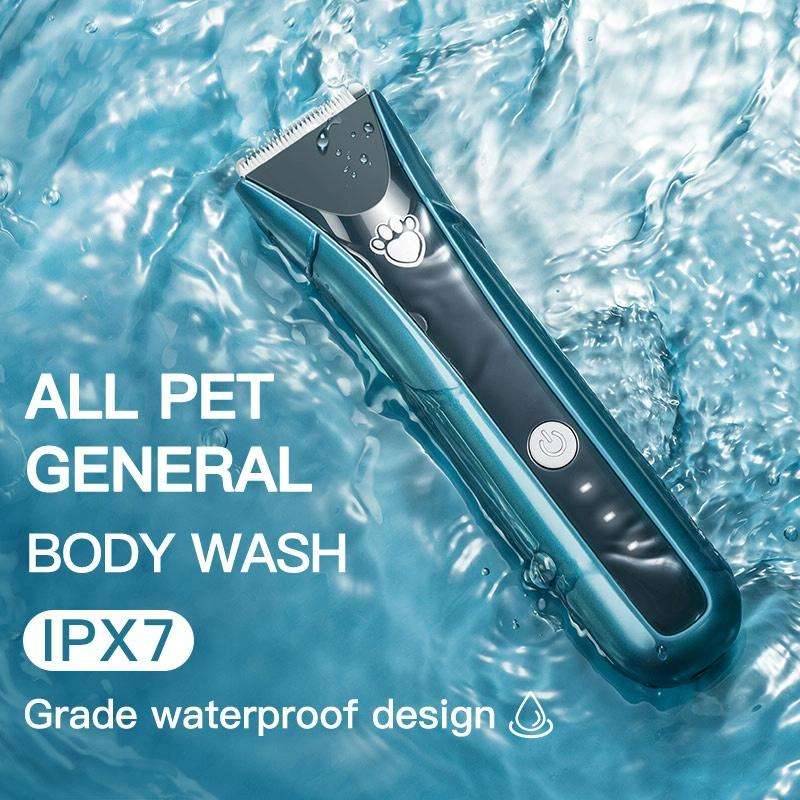 Waterproof Pet Shaver Dog Electric Hair Clipper, Specification: Package 4(Blue)