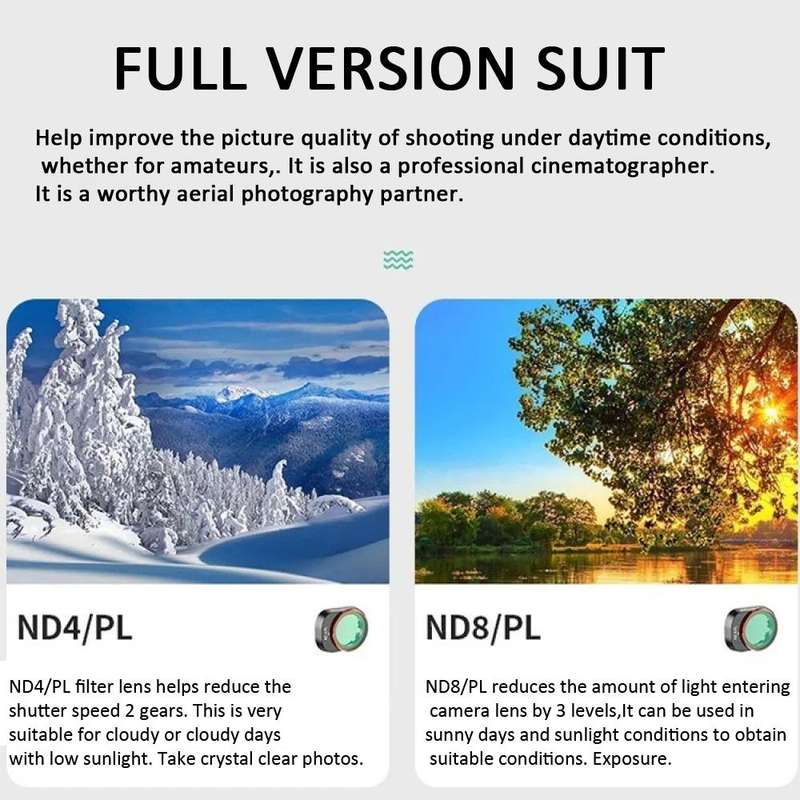 For DJI MINI 4 Pro Drone Lens Filter, Spec: ND4PL
