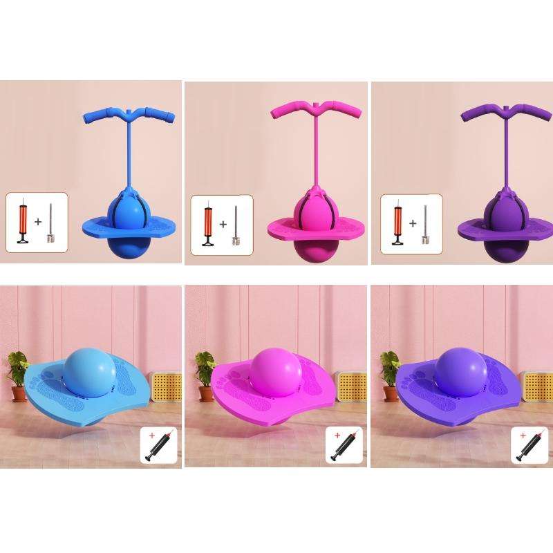 Jumping Ball Increase Children Balance Sense Training Sports Equipment, Color: Purple without Han...