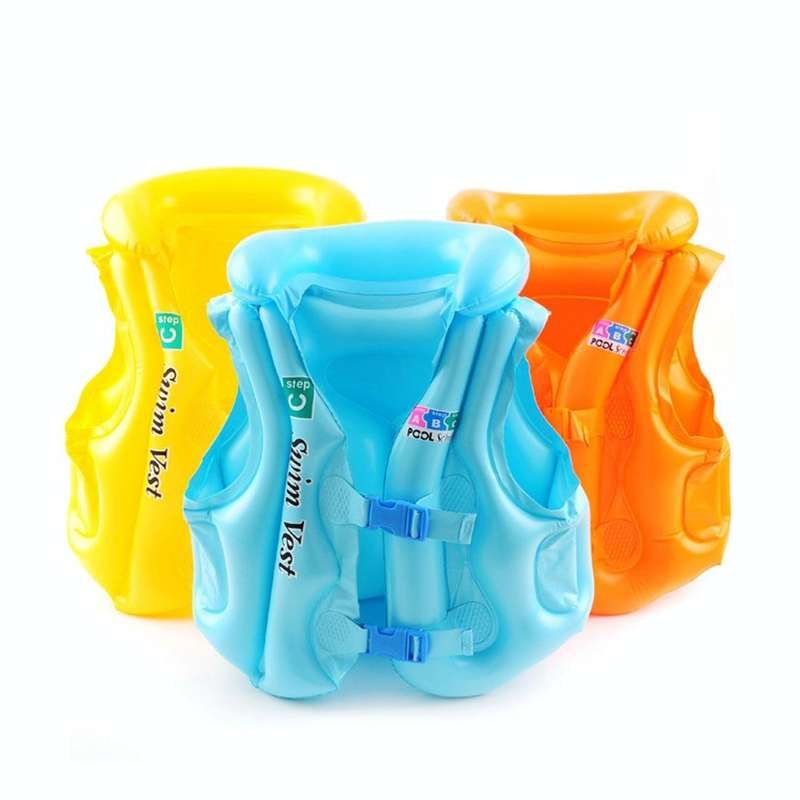 2 PCS B Code Float Inflatable Life Jacket Swimsuit, Size: Medium, Random Color Delivery