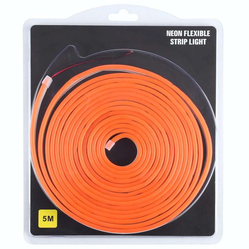 CJ-1206 12V 6A 5m IP65 Waterproof Silicone Neon LED Strip Light(Orange)