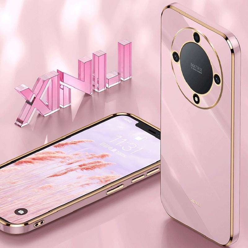 For Honor X9a 5G XINLI Straight Edge 6D Electroplate TPU Phone Case(White)