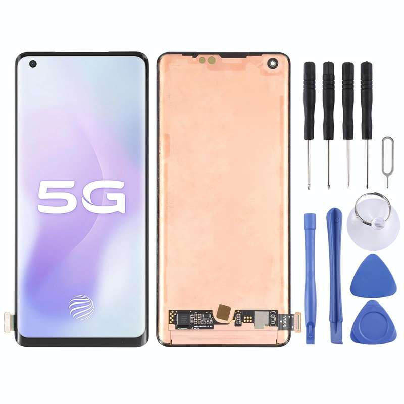 LCD Screen and Digitizer Full Assembly for Vivo X50 Pro+ / X50 Pro Plus / iQOO 5 Pro 5G V2025A V2...