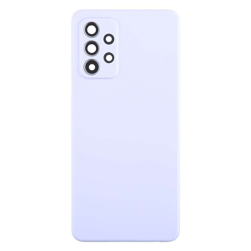 For Samsung Galaxy A52 5G / A52 4G Battery Back Cover with Camera Lens Cover(Purple)