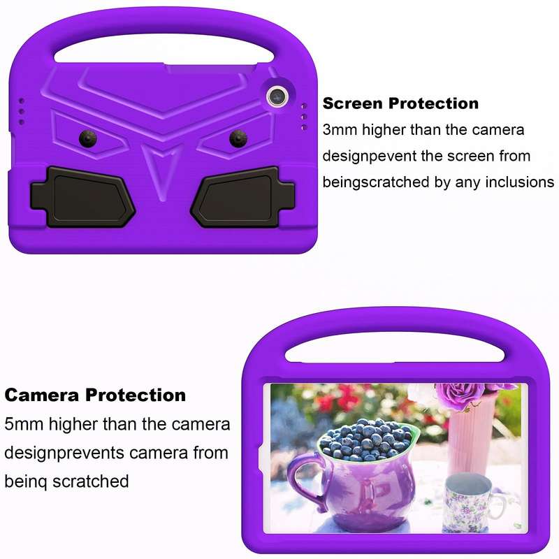 For Samsung Galaxy Tab A9 Sparrow Style Shockproof Kickstand EVA Tablet Case(Purple)