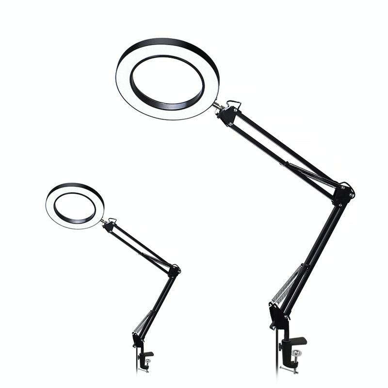 LED Eye Protection Reading Book Light USB Folding Clip Magnifying Glass Electronic Maintenance Li...