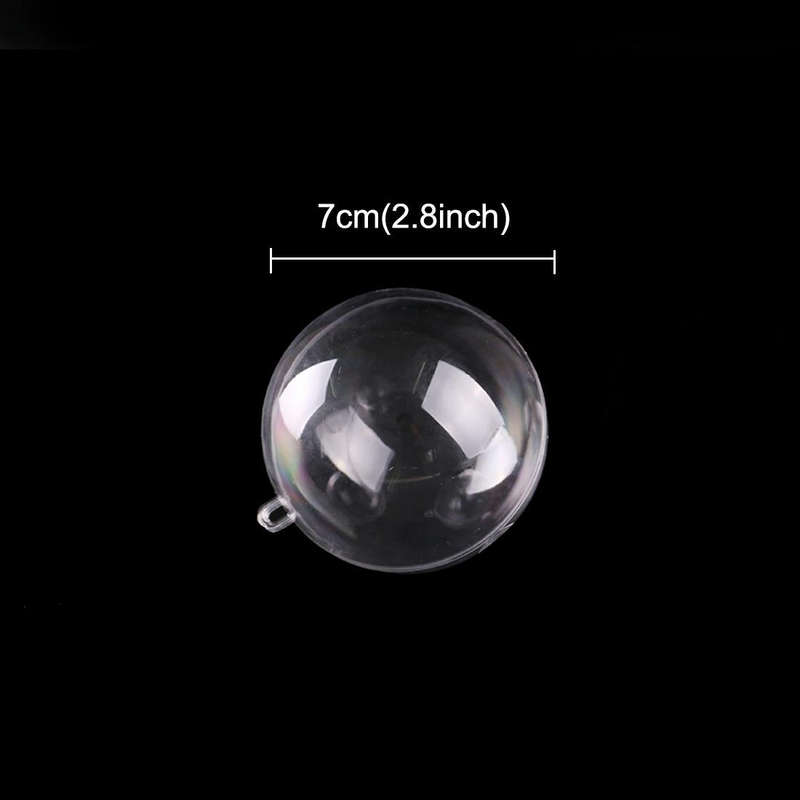 5 PCS Transparent Christmas Ball Hollow Plastic Sphere Ball Shaped Eternal Flower Ball Wedding Gi...