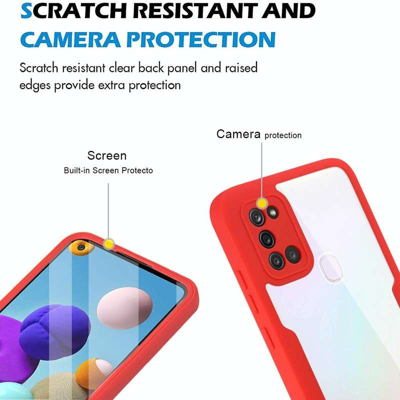 For Samsung Galaxy A21s Acrylic + TPU 360 Degrees Full Coverage Shockproof Phone Case(Green)