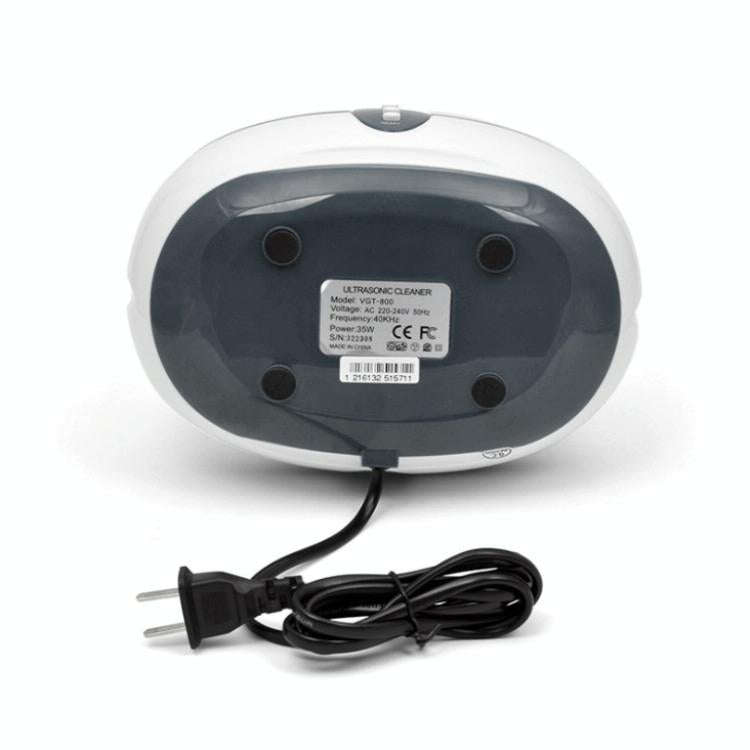 VGT-800 600ml Low Noise Vacuum Cleaner Ultrasonic Cleaner with SUS304 Tank for Home Jewelry Eyegl...