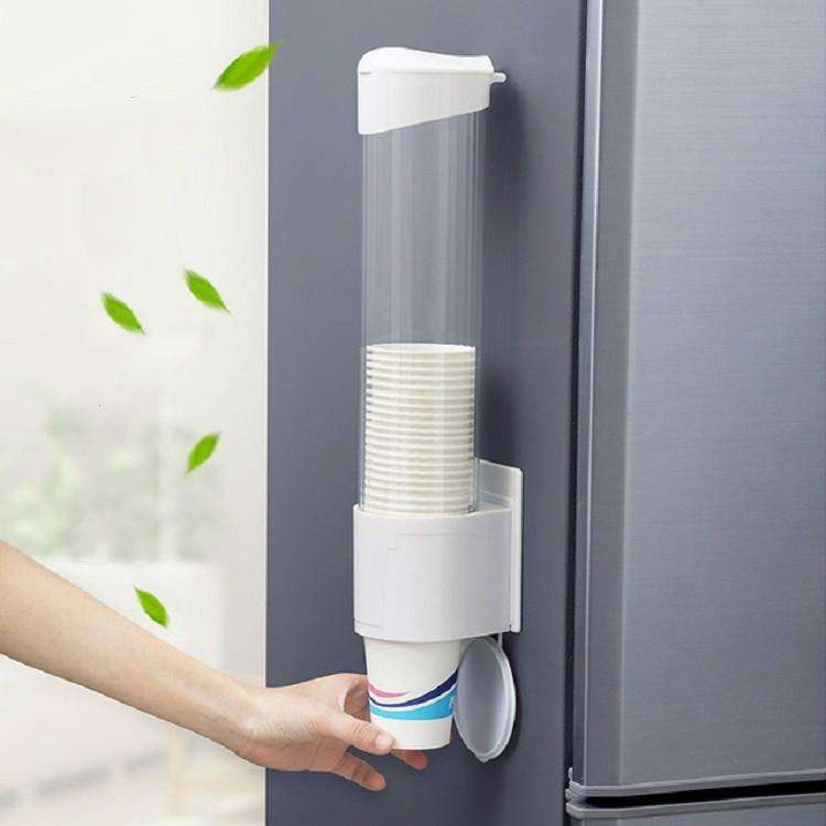 Household Disposable Cup Holder Wall-mounted Rack Convenient Dustproof Automatic Cup Taker, Speci...