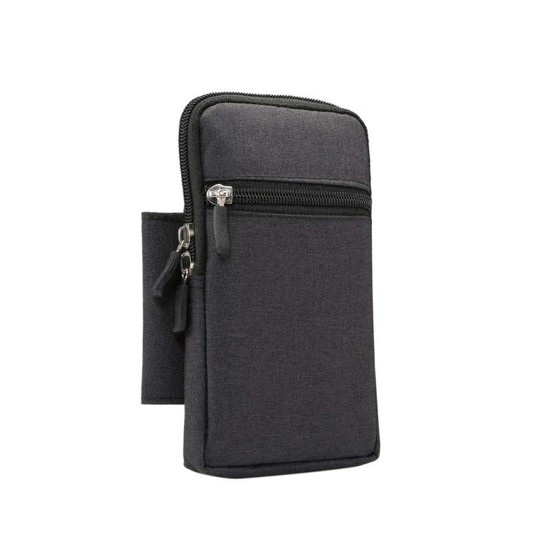 Single checked denim Multi-functional Universal Mobile Phone Waist Pack Case for 6.3 Inch or Belo...