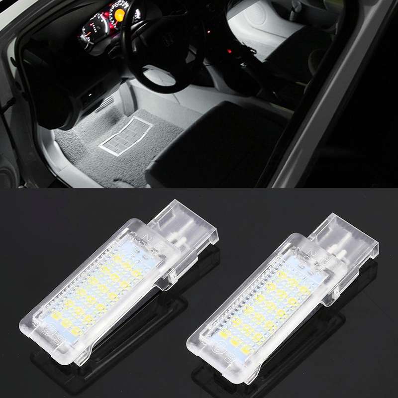 2 PCS DC12V / 1.5W / 6000K / 100LM Car Foot Nest Lights Footwell Lamp Seat Lamp 18LEDs SMD-3528 L...