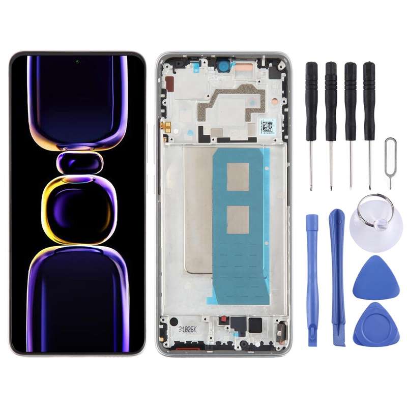 For Xiaomi Poco F5 Pro Original AMOLED Material LCD Screen Digitizer Full Assembly with Frame (Si...