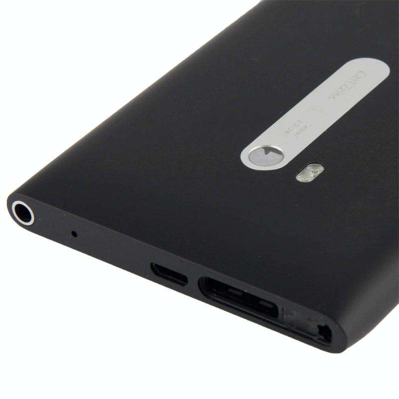 High Quality Housing Battery Back Cover With Side Button Flex Cable for Nokia Lumia 900(Black)