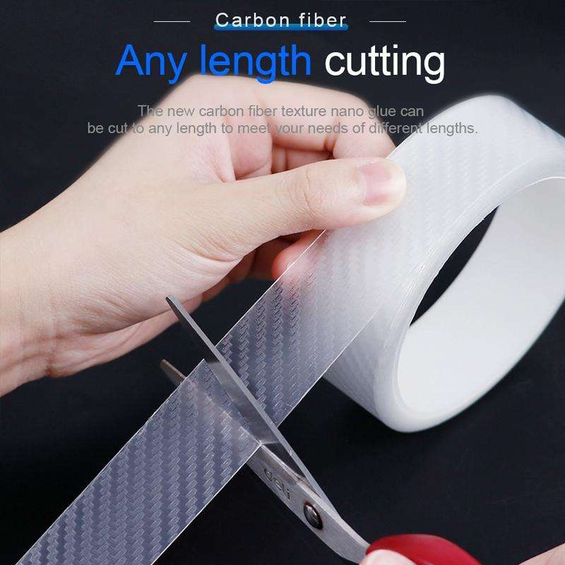 7cm x 10m Car Carbon Fiber Bumper Anti-Collision Strip