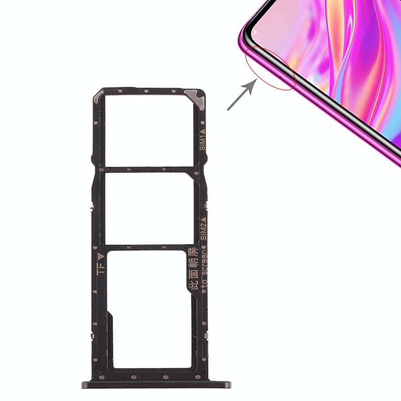 2 x SIM Card Tray / Micro SD Card Tray for Huawei Enjoy 9 (Black)