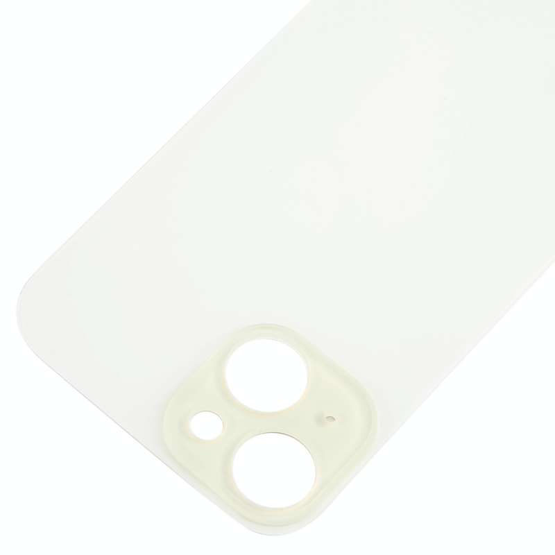 For iPhone 15 Easy Replacement Big Camera Hole Glass Back Battery Cover(Yellow)