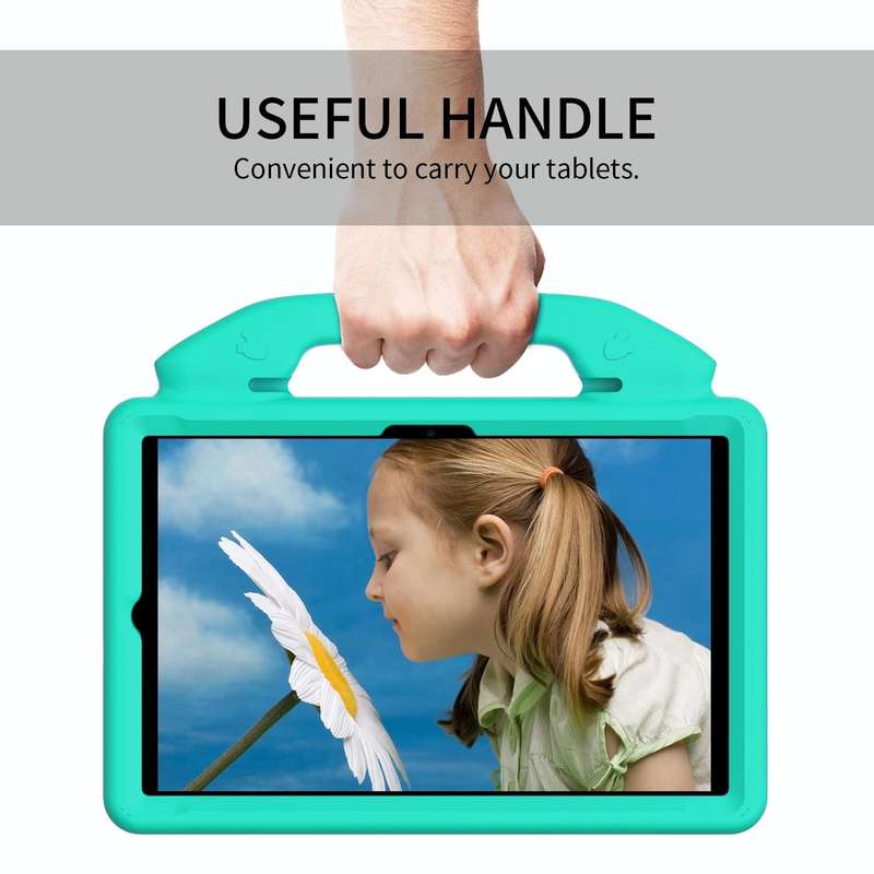For Samsung Galaxy Tab A8 10.5 2021 X200 / X205 Thumb Bracket EVA Shockproof Tablet Case(Glacier ...
