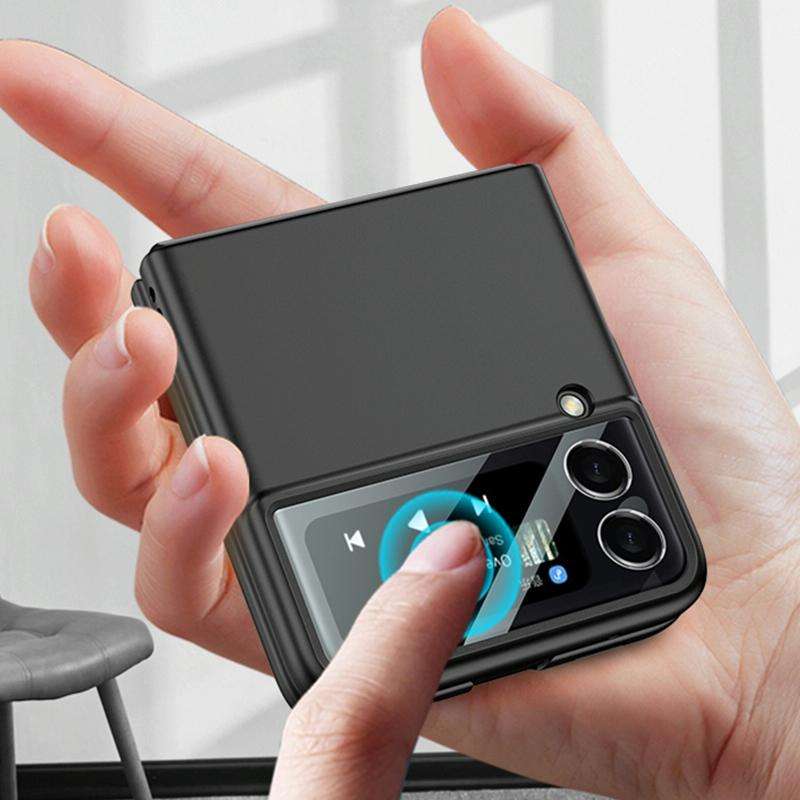 For Samsung Galaxy Z Flip3 5G GKK Integrated Ultra-thin Full Coverage Phone Flip Case(Black)