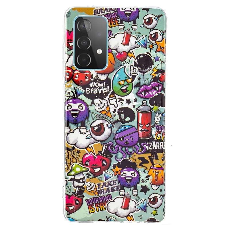 For Samsung Galaxy A52 5G / 4G Luminous TPU Mobile Phone Protective Case(Rubbish)