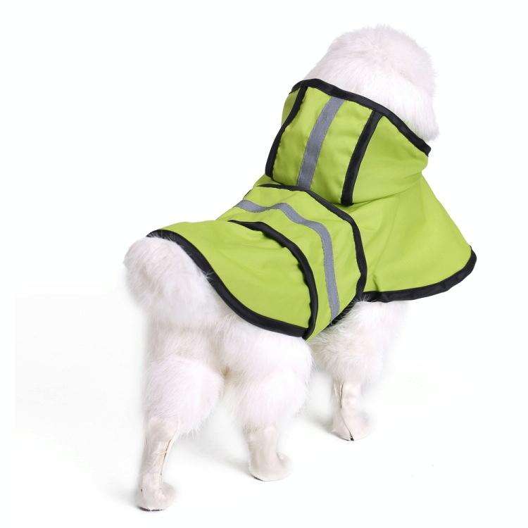 Pet Reflective Raincoat Large Dog Poncho, Size: XL(Fluorescent Green)