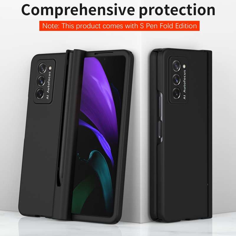 For Samsung Galaxy Z Fold2 5G Macaron Hinge Phone Case with Stylus Pen Fold Edition & Protective ...