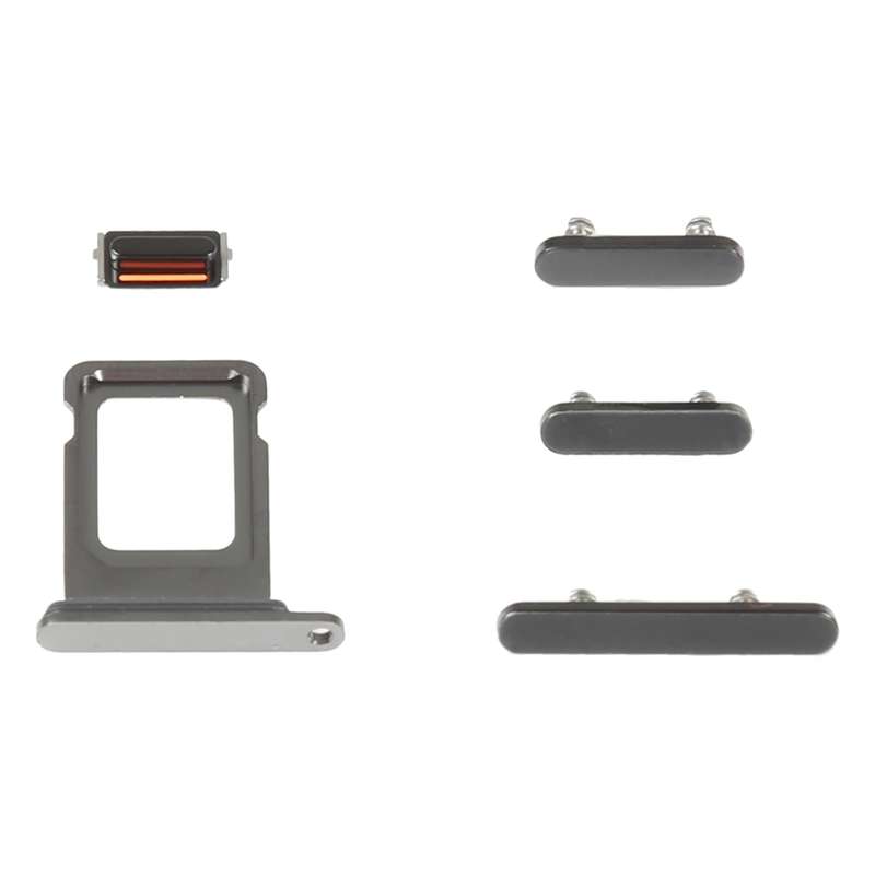 SIM Card Tray + Side Keys for iPhone 14 Pro(Black)