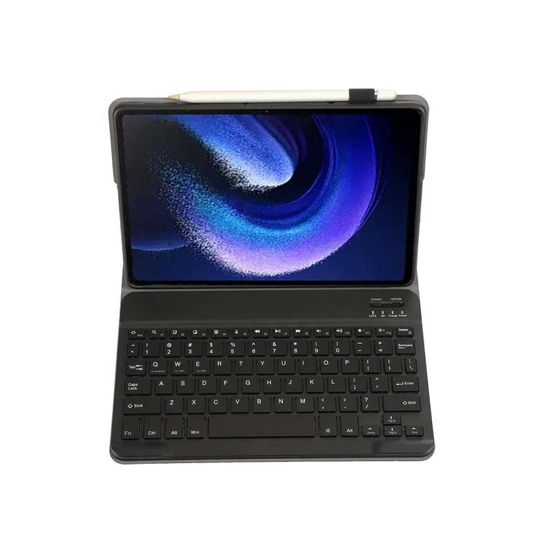 For Xiaomi Pad 6 / Pad 6 Pro A0N7 Lambskin Texture Ultra-thin Bluetooth Keyboard Leather Case(Black)