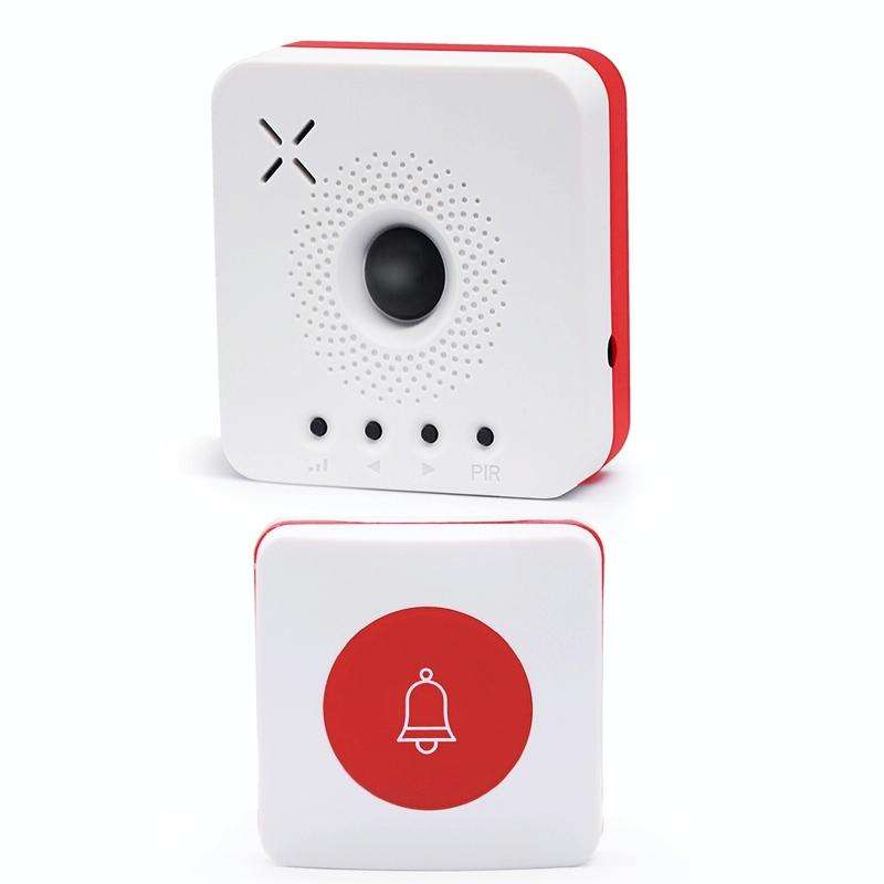 Wireless Human Body Sensing Doorbell Help Call Alarm + Wireless Button Kit
