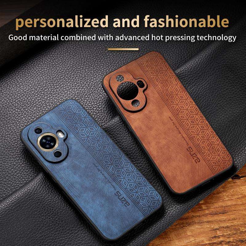 For Huawei nova 11 AZNS 3D Embossed Skin Feel Phone Case(Dark Green)