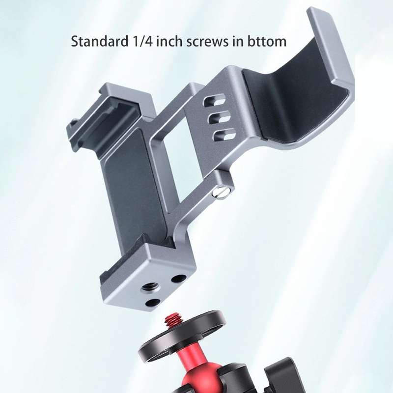 RUIGPRO Smartphone Fixing Clamp 1/4 inch Holder Mount Bracket for DJI OSMO Pocket / Pocket 2
