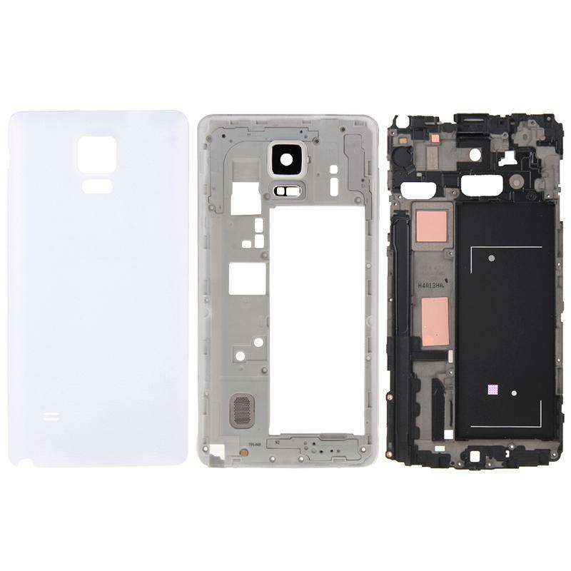For Galaxy Note 4 / N910V Full Housing Cover (Front Housing LCD Frame Bezel Plate + Middle Frame ...