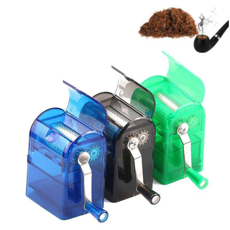 MYQ-053 Hand-cranked Cigarette Grinder Cigarette Puller Plastic Drawer Grinder(Black)