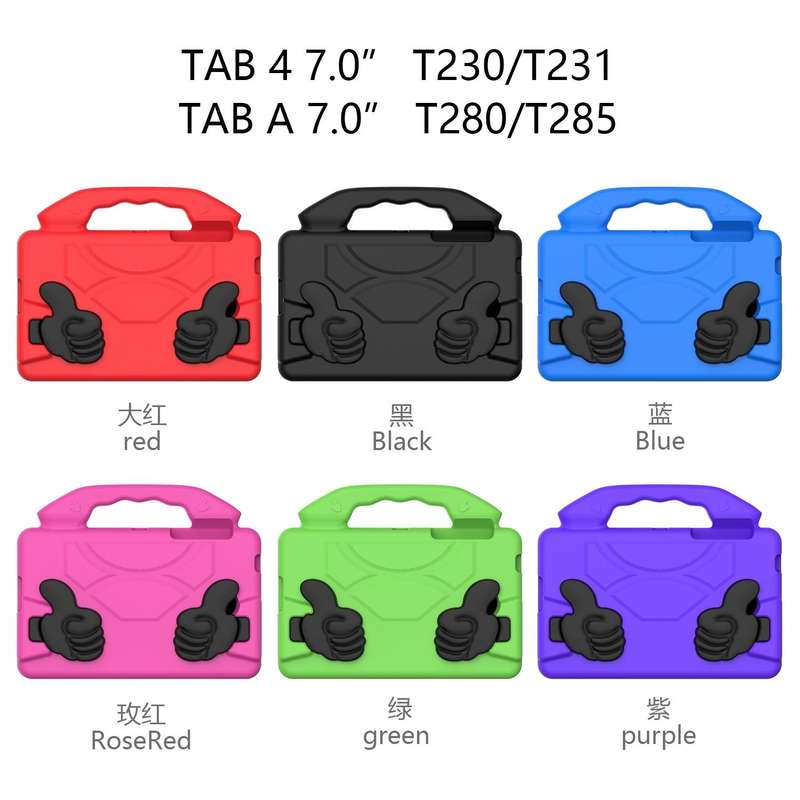 For Galaxy Tab 4 7.0 T230 / T231 EVA Material Children Flat Anti Falling Cover Protective Shell W...