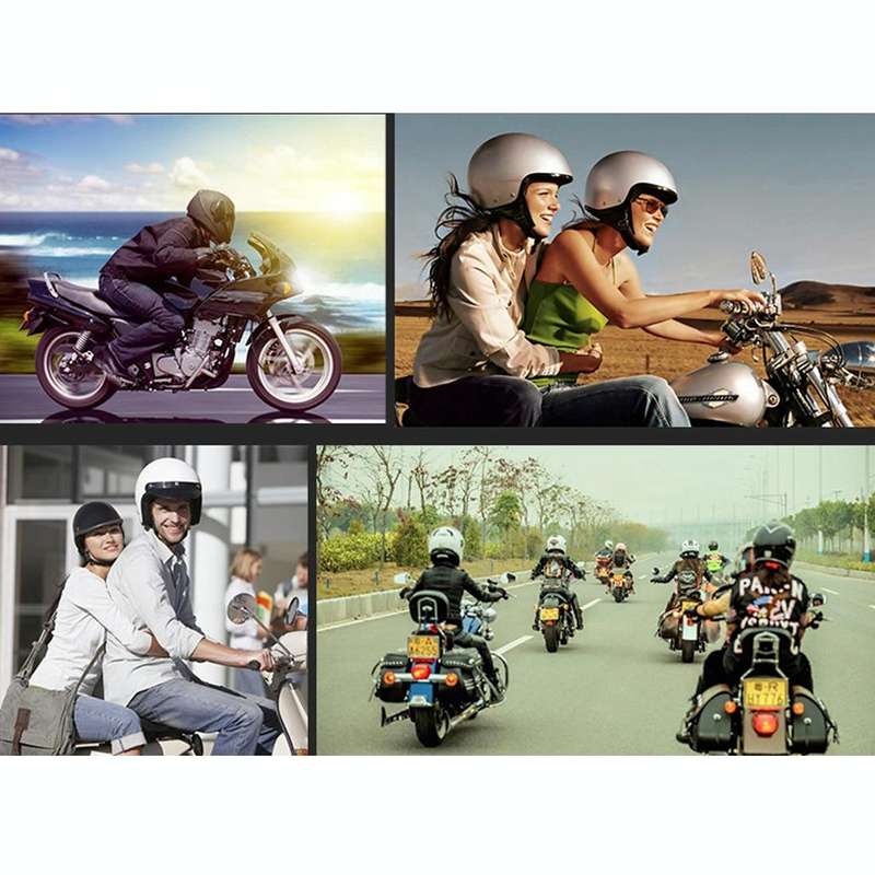 Motorcycle ABS Shell Helmet Bluetooth Stereo Speaker for iOS and Android