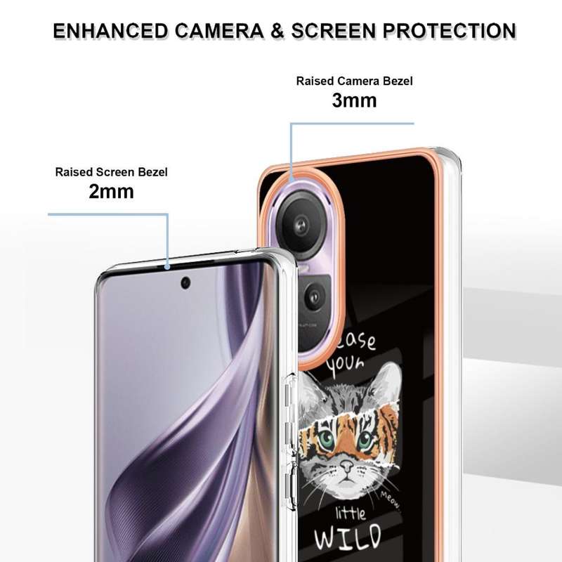 For OPPO Reno10 Pro 5G Global Electroplating Marble Dual-side IMD Phone Case(Natural Growth)