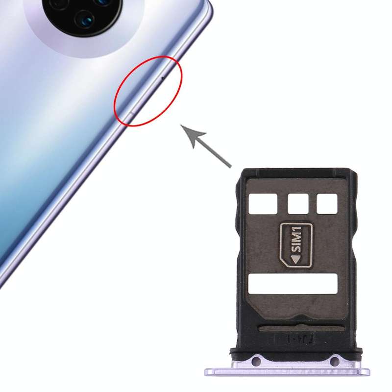 Original SIM Card Tray + NM Card Tray for Huawei Mate 30(Purple)
