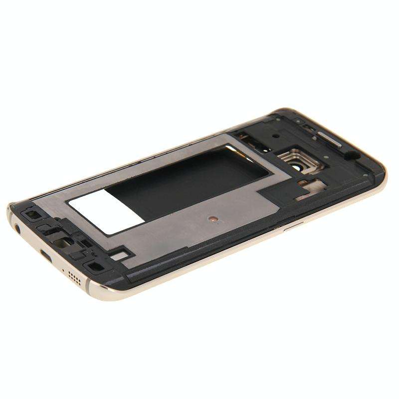 For Galaxy S6 Edge / G925 Full Housing Cover (Front Housing LCD Frame Bezel Plate + Back Plate Ho...