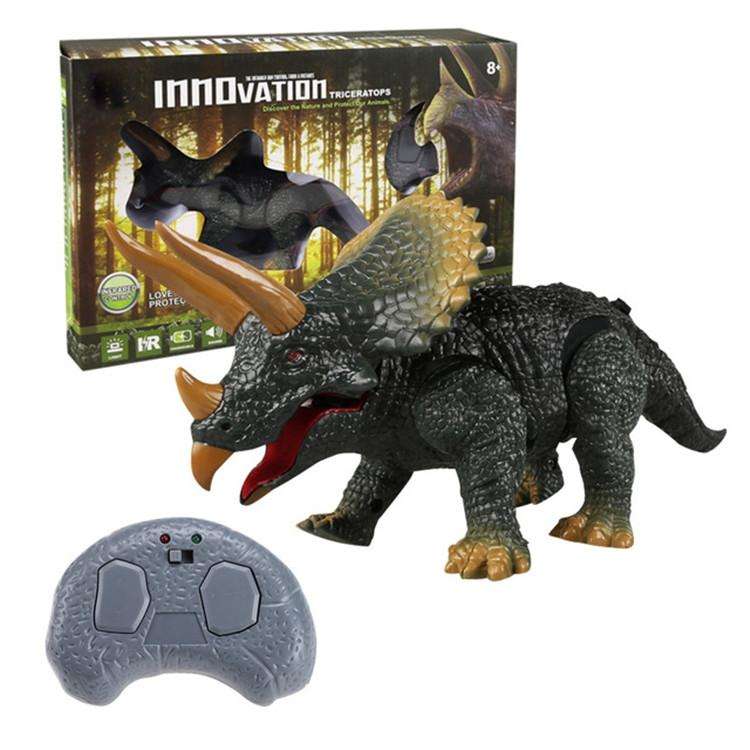 Walking Remote Control Tyrannosaurus Dinosaur Christmas Toy Light Sound Action Figure Infrared(Tr...