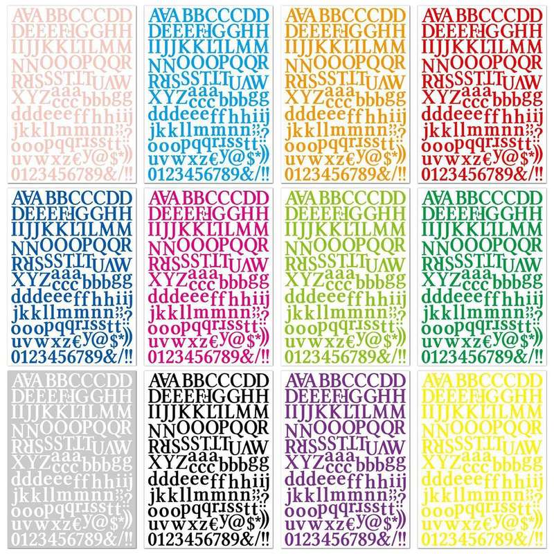 10 PCS Waterproof Alphabet DIY Handbook Sticker Gift Decoration Office Sticker(White)
