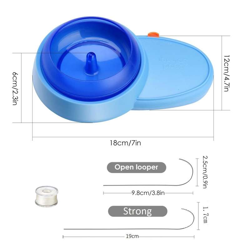 DIY Fast Electric Beading Machine(Blue Host+Beads Bowl x3+Steel Wire x 2+Line x 1)