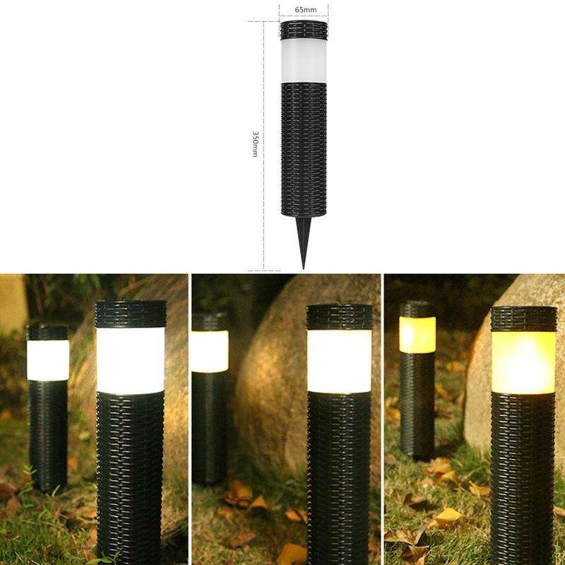 Solar LED Outdoor Waterproof Cylinder Lawn Light, Style: Warm Light